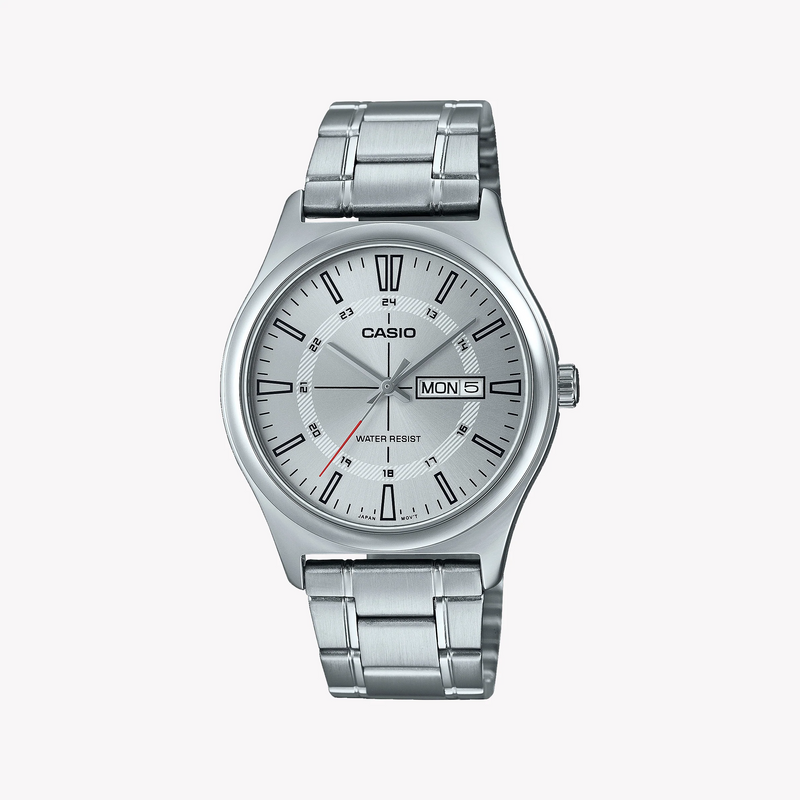 Casio Mtp-V006d-7cudf - Sophisticated Sporty Elegance Men's Analog Watch In Silver Stainless Steel by i-watch