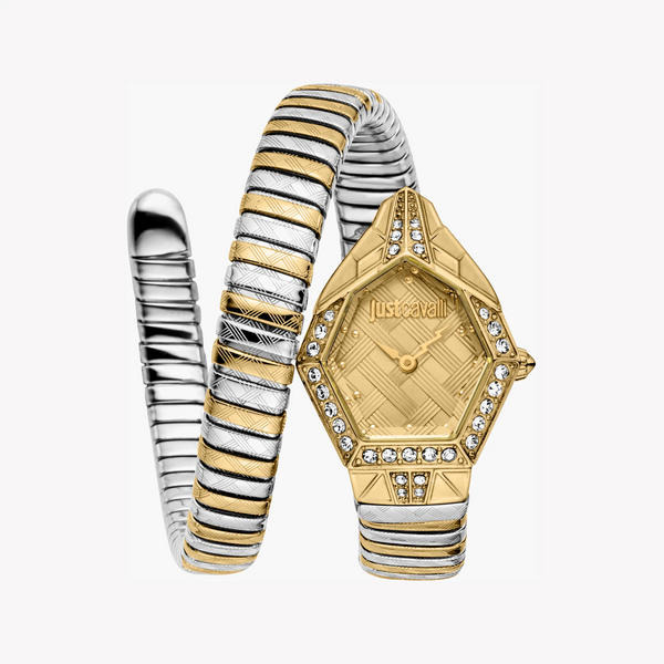 Just Cavalli Women's Gold & Silver Watch, Champagne Dial | Jc1l303m0055 by i-watch