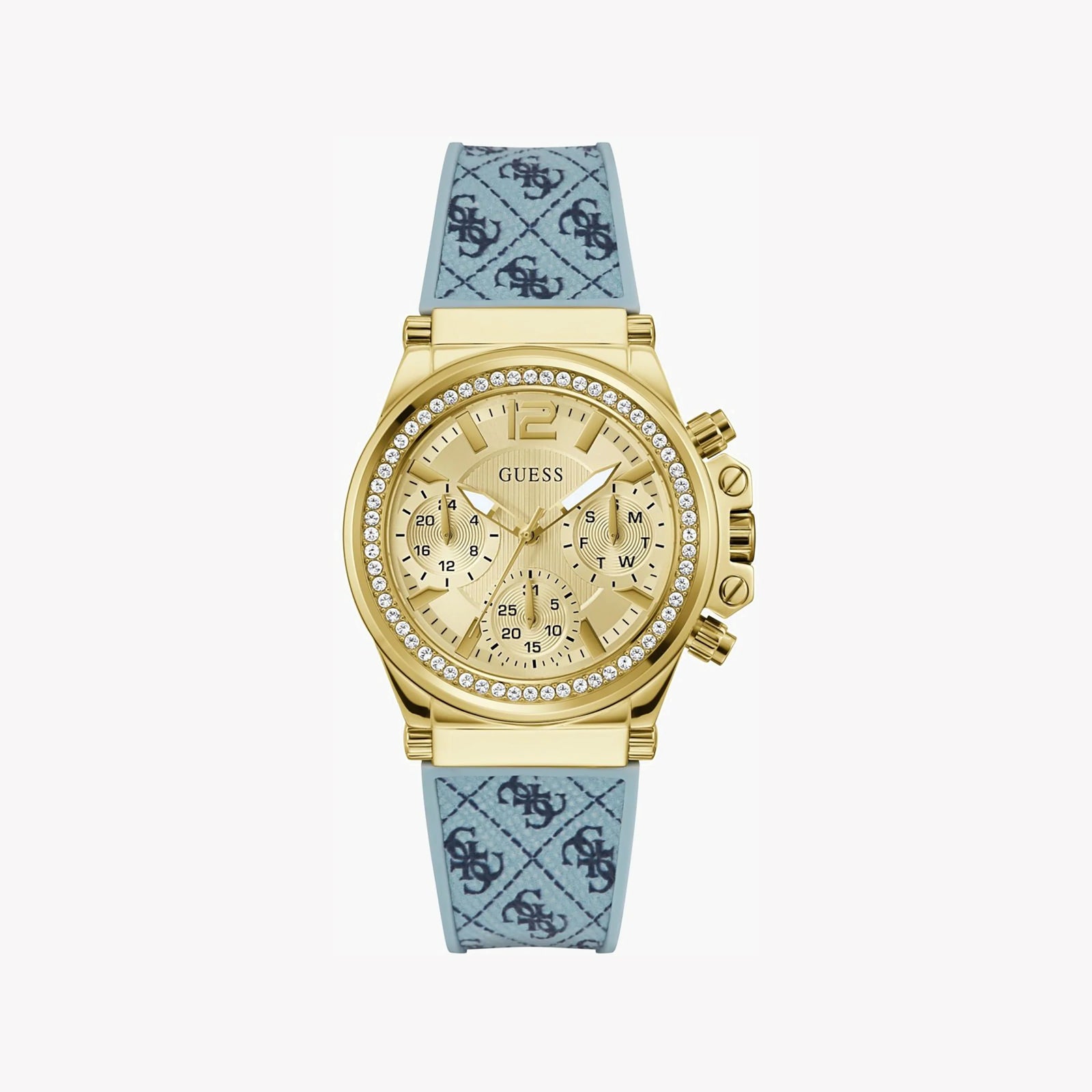 Guess Women's Gold Stainless Steel, Blue Band | Gw0699l1 by i-watch