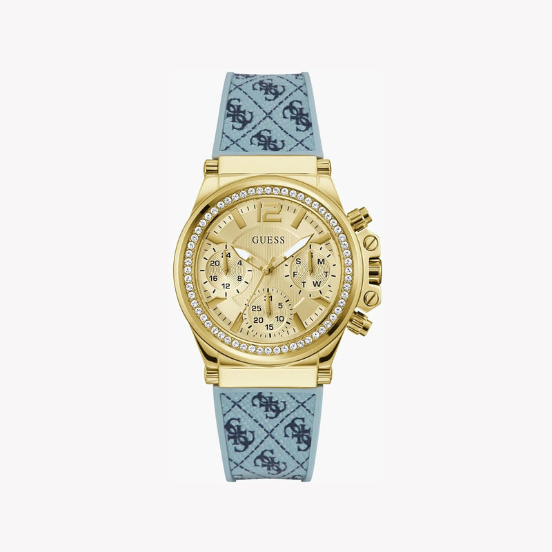 Guess Women's Gold Stainless Steel, Blue Band | Gw0699l1 by i-watch