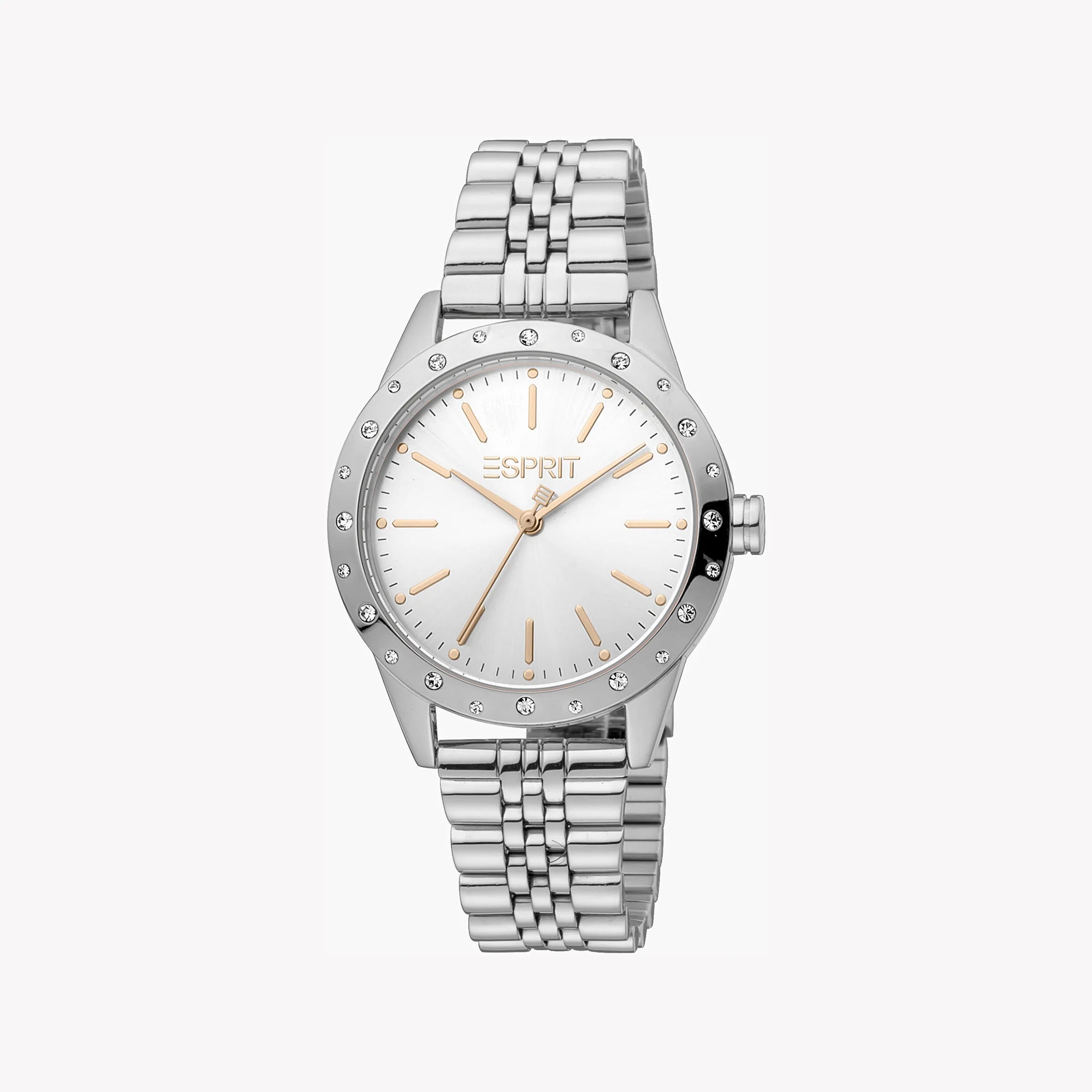 ESPRIT Women's Watch with Silver Stainless Steel Case and Silver Stainless Steel Band