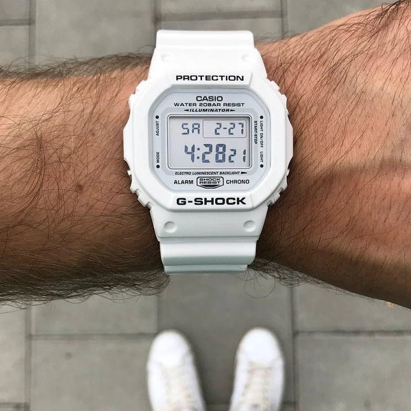 G-Shock Men's White Resin Watch, Digital Display | Dw-5600mw-7dr by i-watch