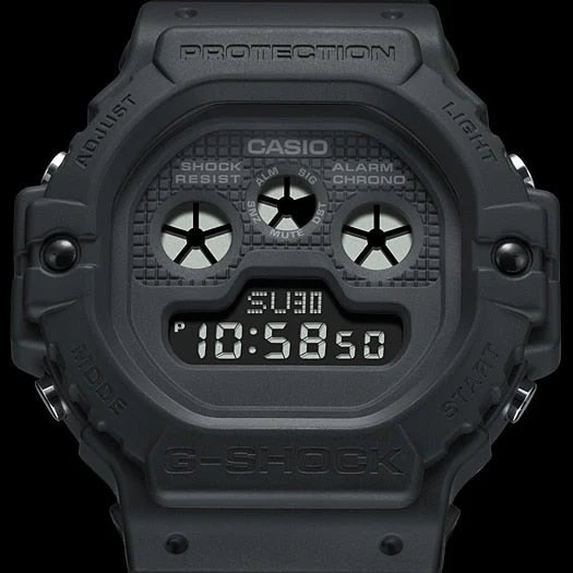 Casio G-Shock Dw-5900bb-1dr Bold Adventure - Men's All-Black Resin Sport Watch by i-watch