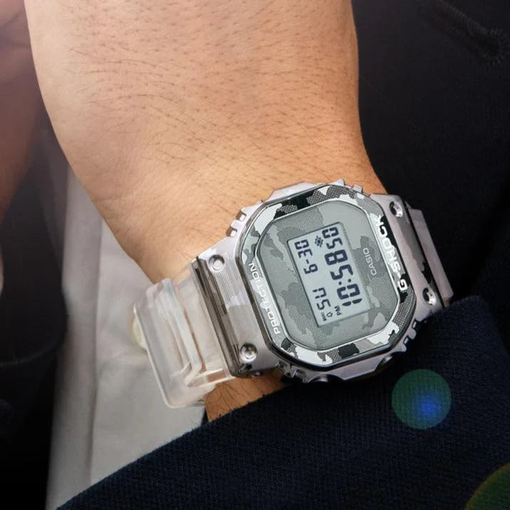 G-Shock Men's Silver Resin Watch, White Band | Gm-5600scm-1dr by i-watch