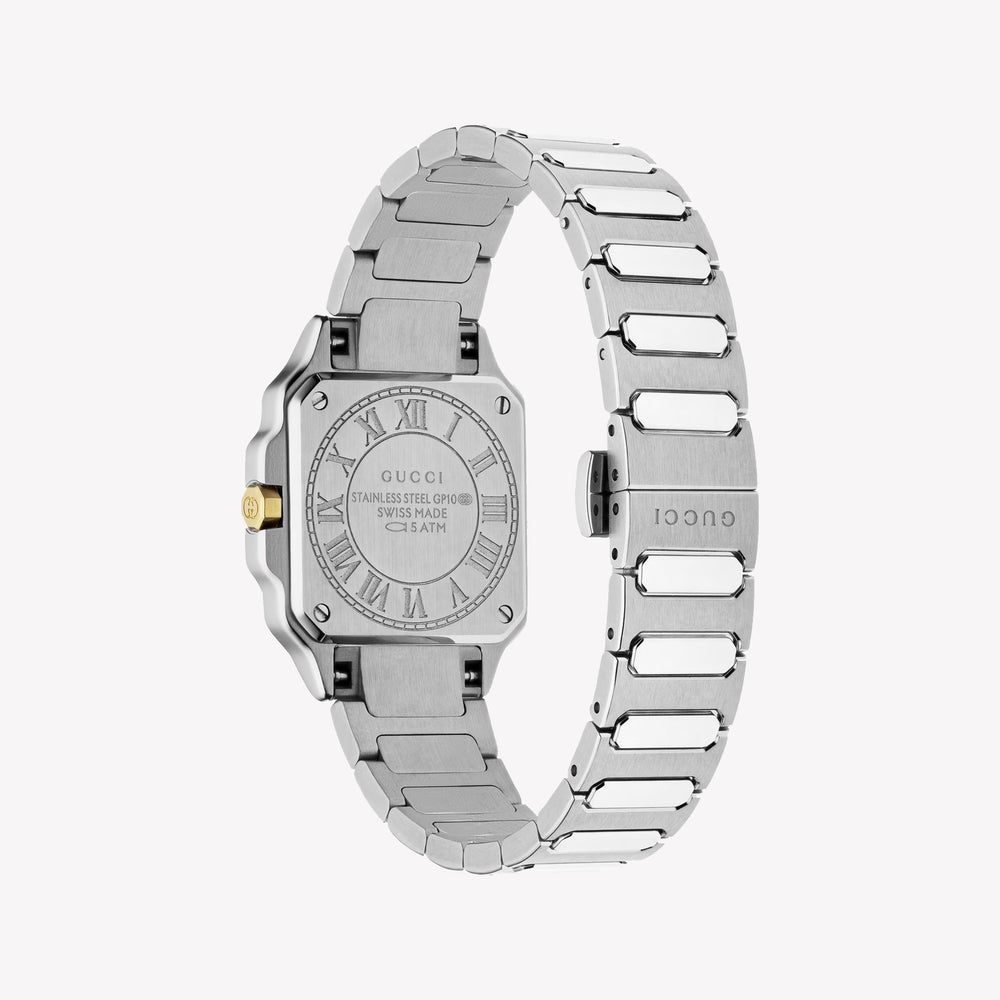 Gucci Women's Silver Stainless Steel Watch, Quartz | Ya166503 by i-watch