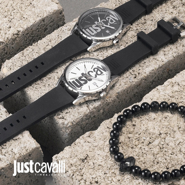 Just Cavalli Men's Black Watch, Silver Case | Jc1g082p0025 by i-watch