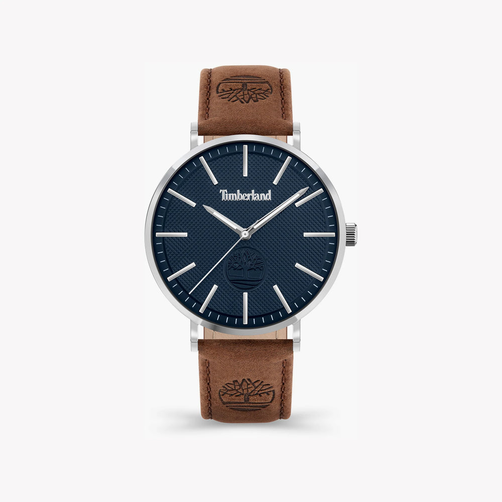 Timberland Men's Brown Leather Watch, Blue Dial | Tdwga2103702 by i-watch