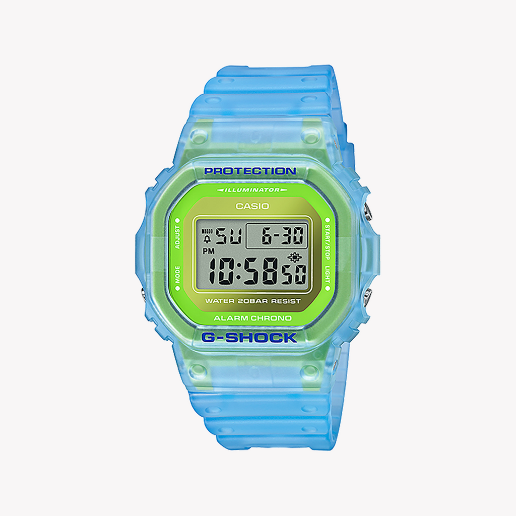 CASIO G-SHOCK DW-5600LS-2DR - VIBRANT BLUE ADVENTURE TIMEPIECE for Men with Resilient Resin Design