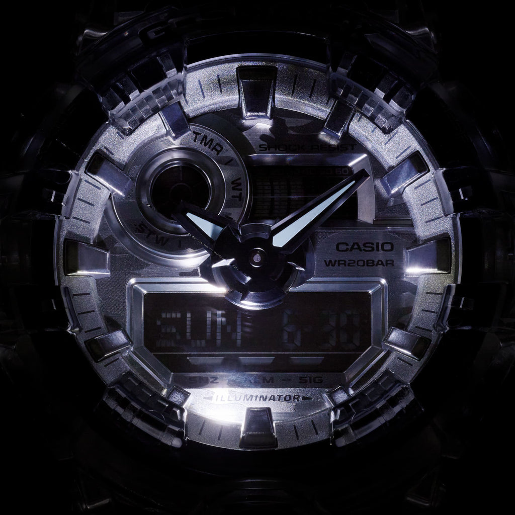G-Shock Men's Silver & Black Resin Watch | Ga-700skc-1adr