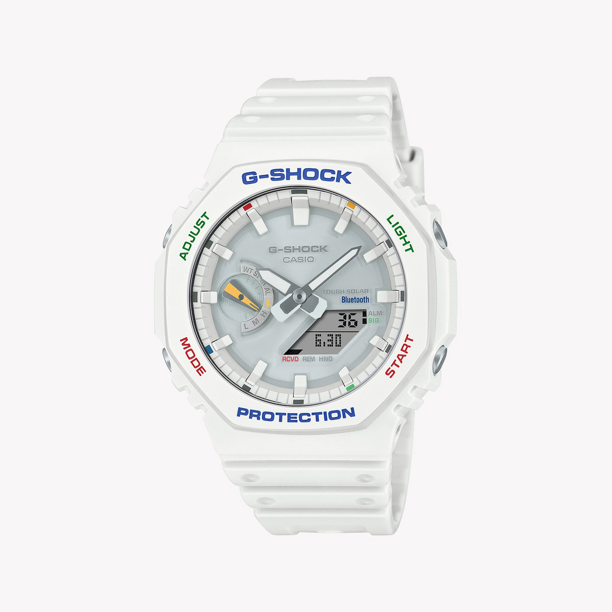 G-Shock Men's White Resin Watch, Carbon Core | Ga-B2100fc-7adr by i-watch