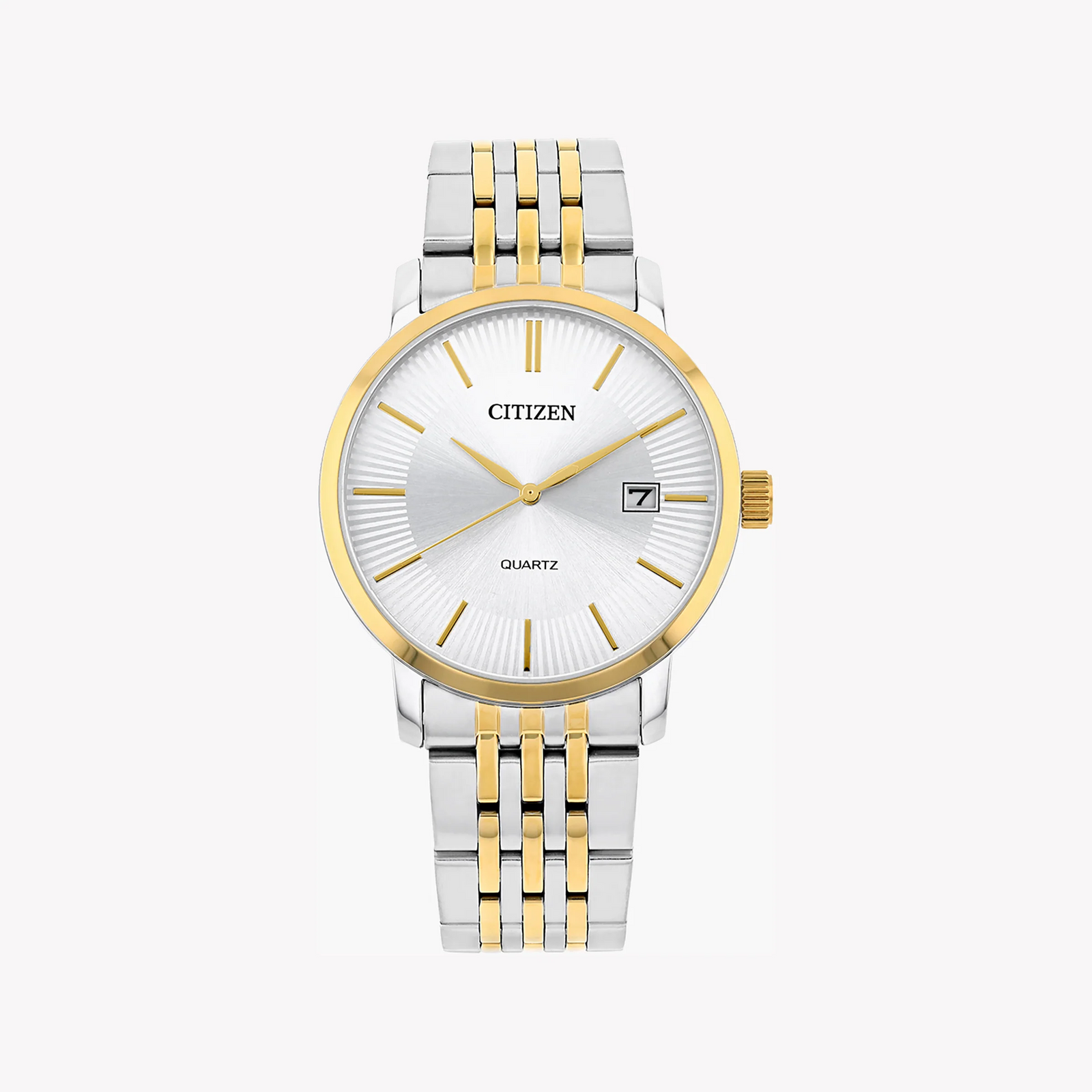 Citizen Dz0044-50a - Elegant Gold-Case Men's Watch With Stainless Steel Band & White Dial by i-watch
