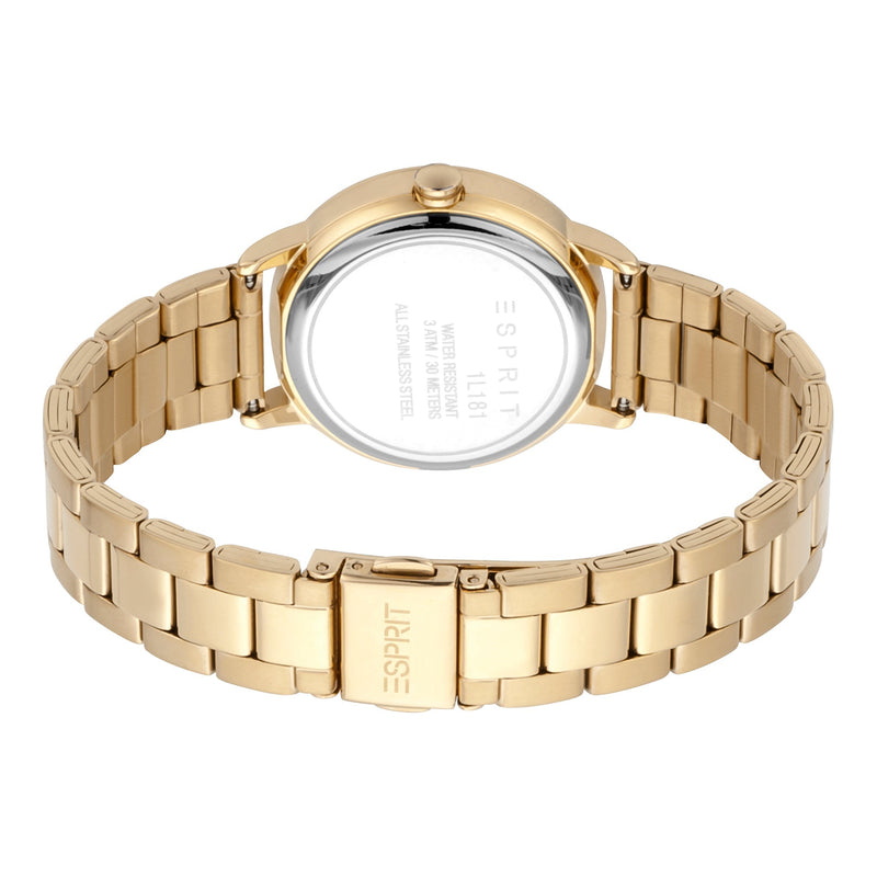 Esprit Women's Watch With Gold Stainless Steel Case And Gold Stainless Steel Band by i-watch
