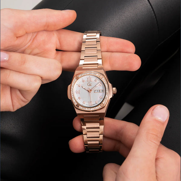 Chic Radiance Women's Rose Gold Watch, White Dial | Y98002l1mf by i-watch