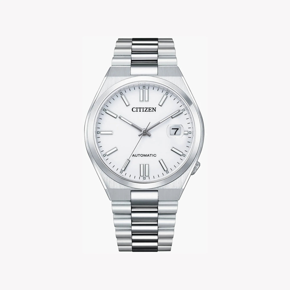 Citizen Men's Silver Stainless Steel Watch, White Dial | Nj0150-81a by i-watch