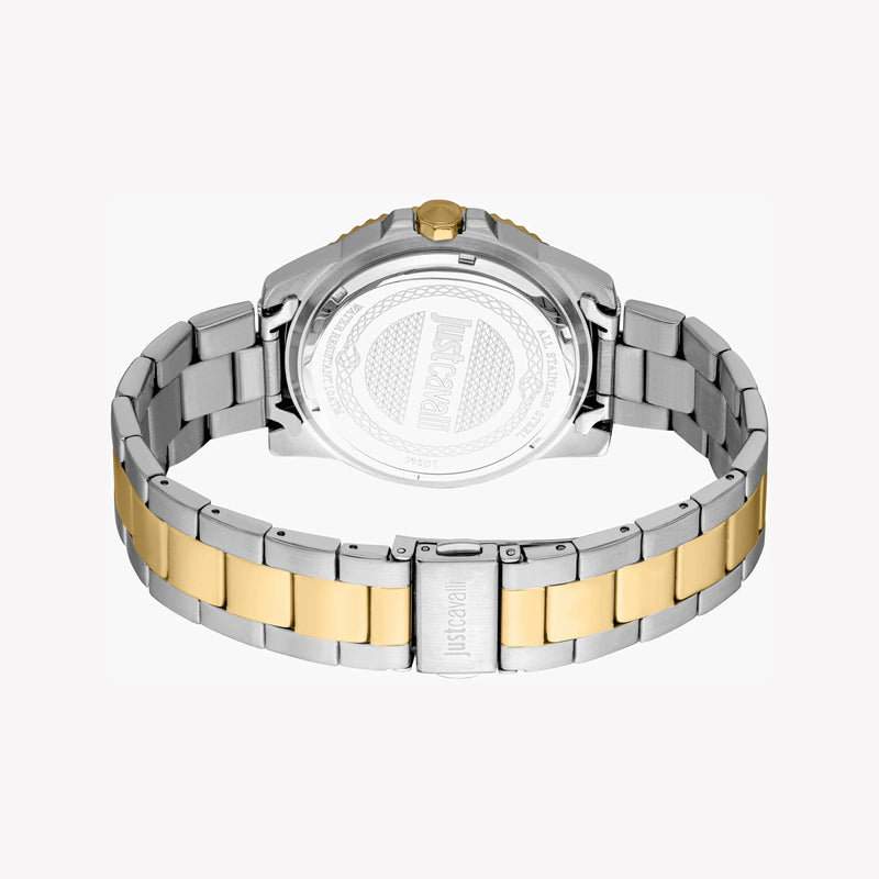 Just Cavalli Men's Two Tone Silver & Gold Watch, Blue Dial | Jc1g246m0275 by i-watch