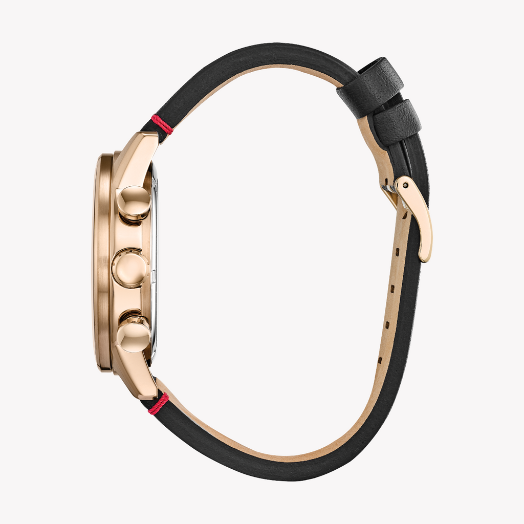 CITIZEN CA0683-08E - ELEGANT TIMEKEEPER - ROSE GOLD STAINLESS STEEL & BLACK LEATHER MEN'S WATCH-i-Watch-3