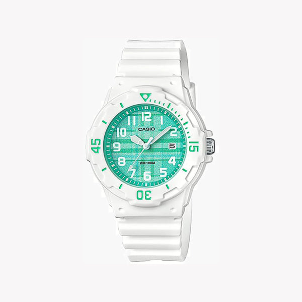 CASIO Women's Watch with White Resin Case and White Resin Band