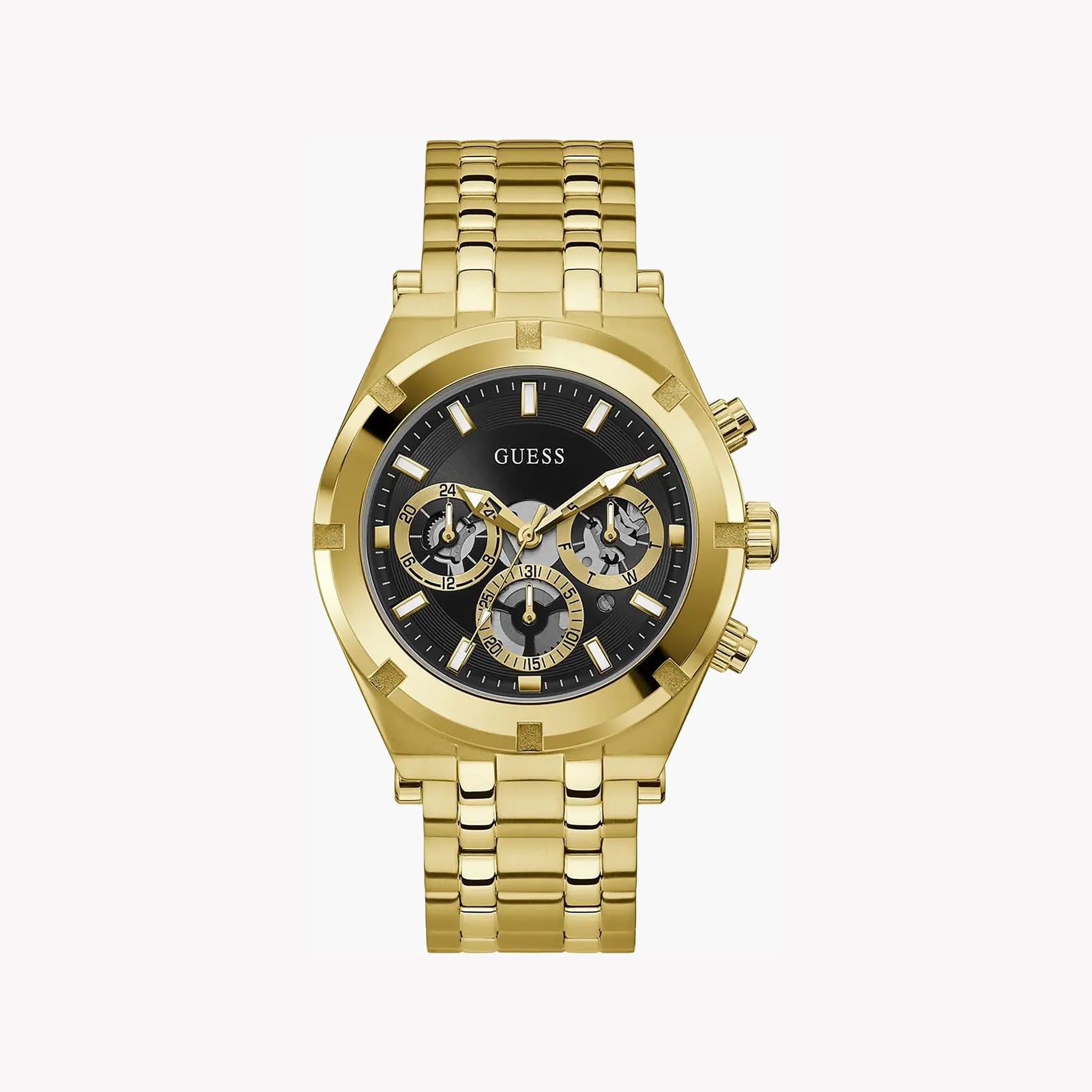 Guess Watches Men's Gold Stainless Steel, Black Dial | Gw0260g2 by i-watch
