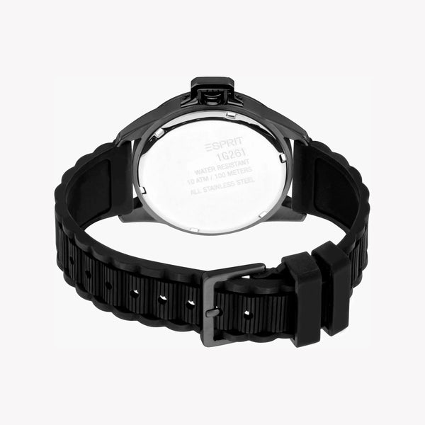 Esprit Men's Black Rubber Watch, Black Dial | Es1g061m0035 by i-watch