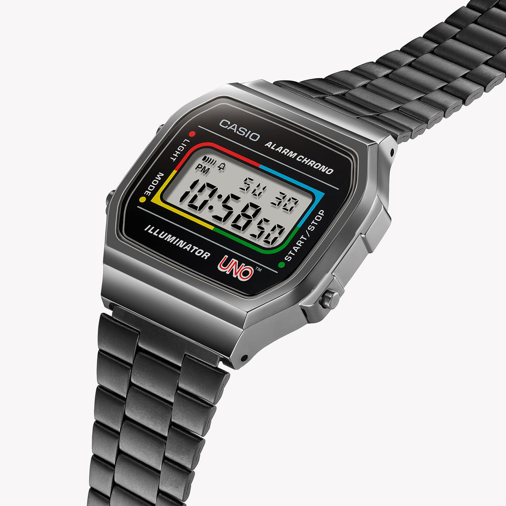 CASIO A168WEUC-1ADR ELEGANT ADVENTURER - STYLISH DIGITAL TIMEPIECE WITH GRAY RESIN CASE-i-Watch-3