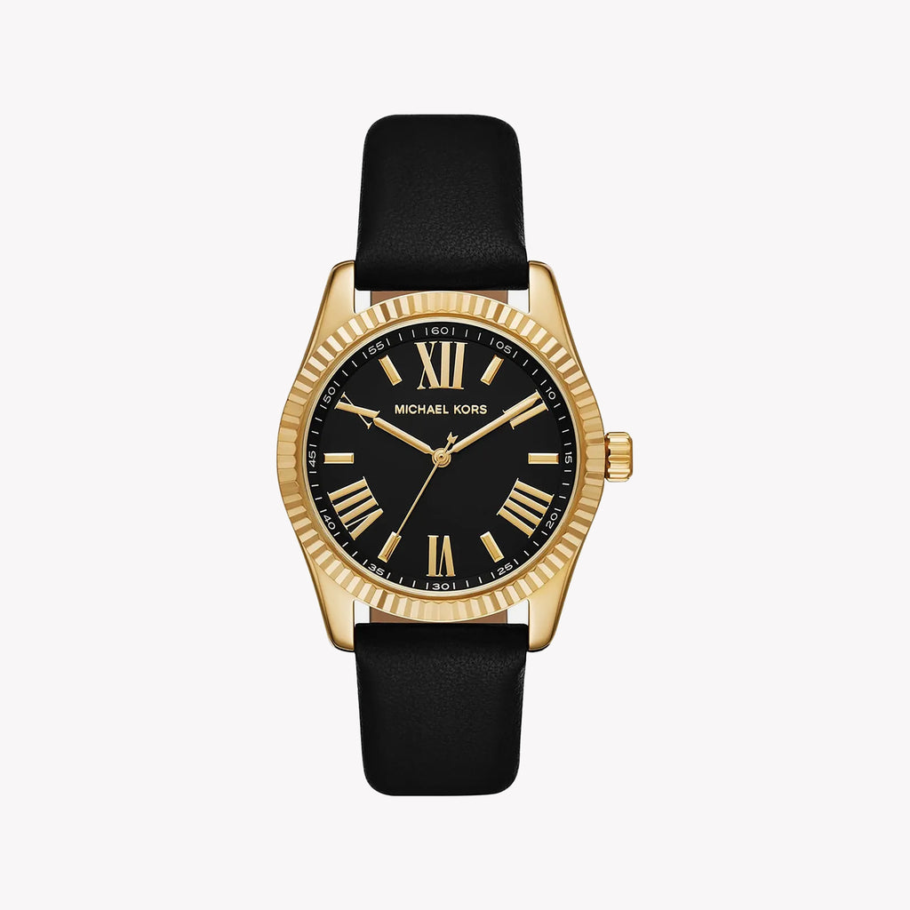 MICHAEL KORS MK4748 BOLD SOPHISTICATION - ELEGANT GOLD & BLACK WOMEN'S WATCH