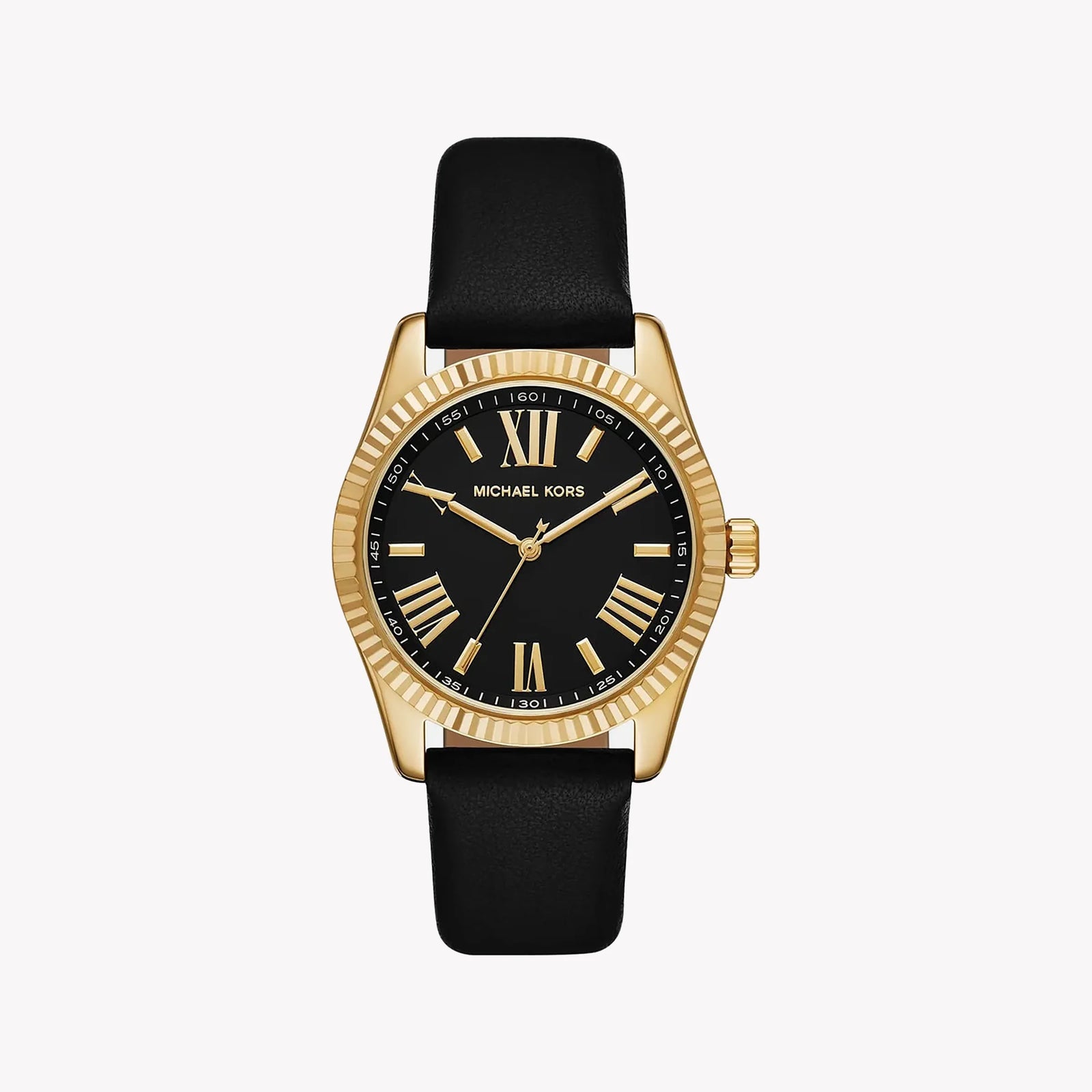 Michael Kors Men's Gold Watch, Black Leather | Mk4748 by i-watch