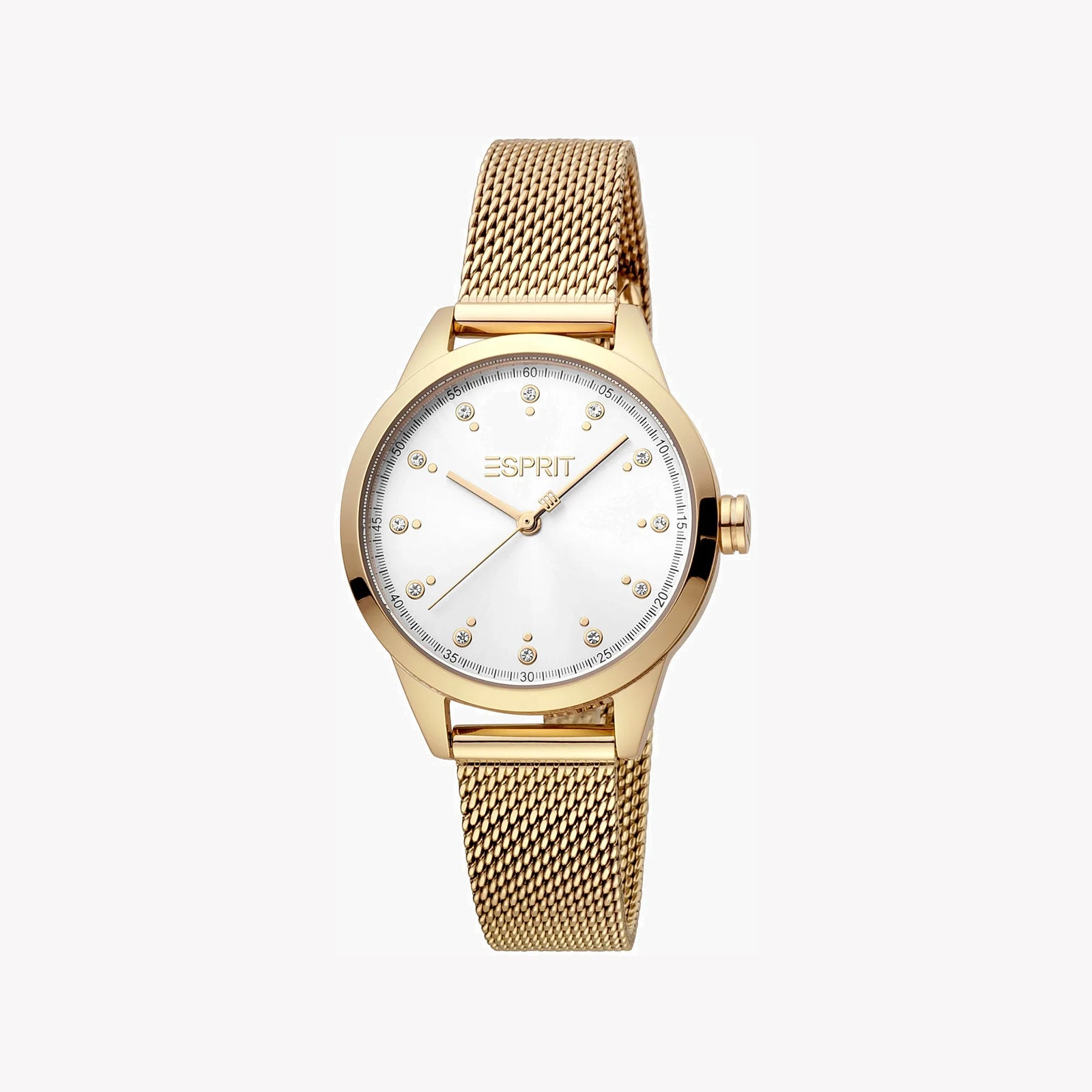 Esprit Women's Gold Stainless Steel Watch, Silver Dial | Es1l158m0015 by i-watch