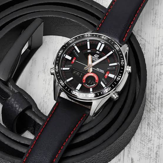 CASIO EDIFICE EFV-C100L-1AVDF - TIMELESS ADVENTURE MEN'S WATCH with Black Dial & Leather Band-i-Watch-4