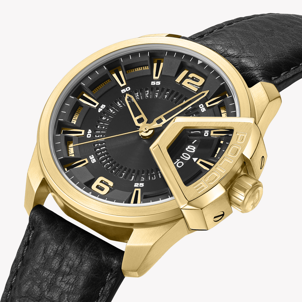 POLICE PEWJB0005604 - ELEGANT GOLD & BLACK MEN'S WATCH - TIMELESS RUGGED SOPHISTICATION-i-Watch-2