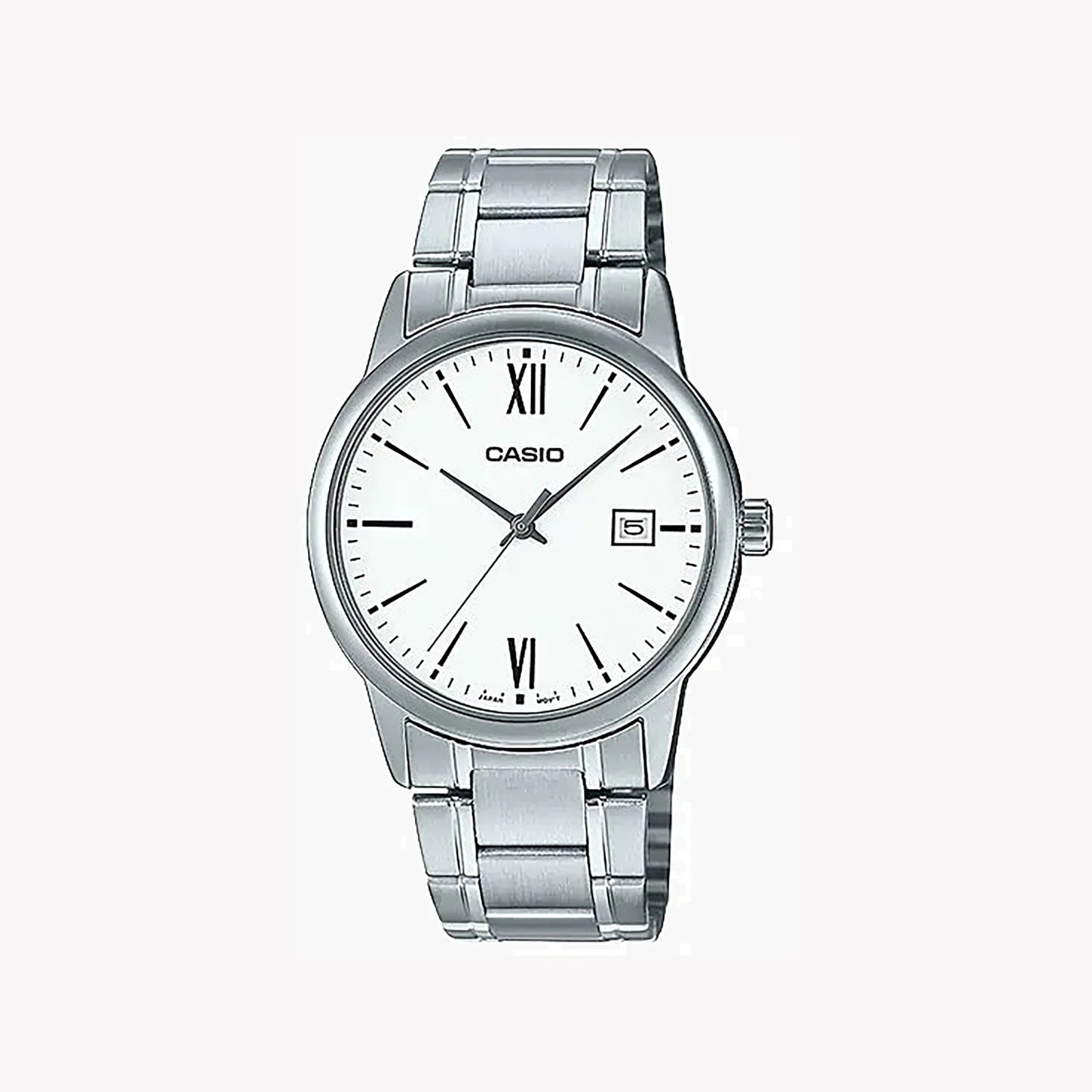 Casio Men's Silver Stainless Steel, White Dial | Mtp-V002d-7b3udf by i-watch