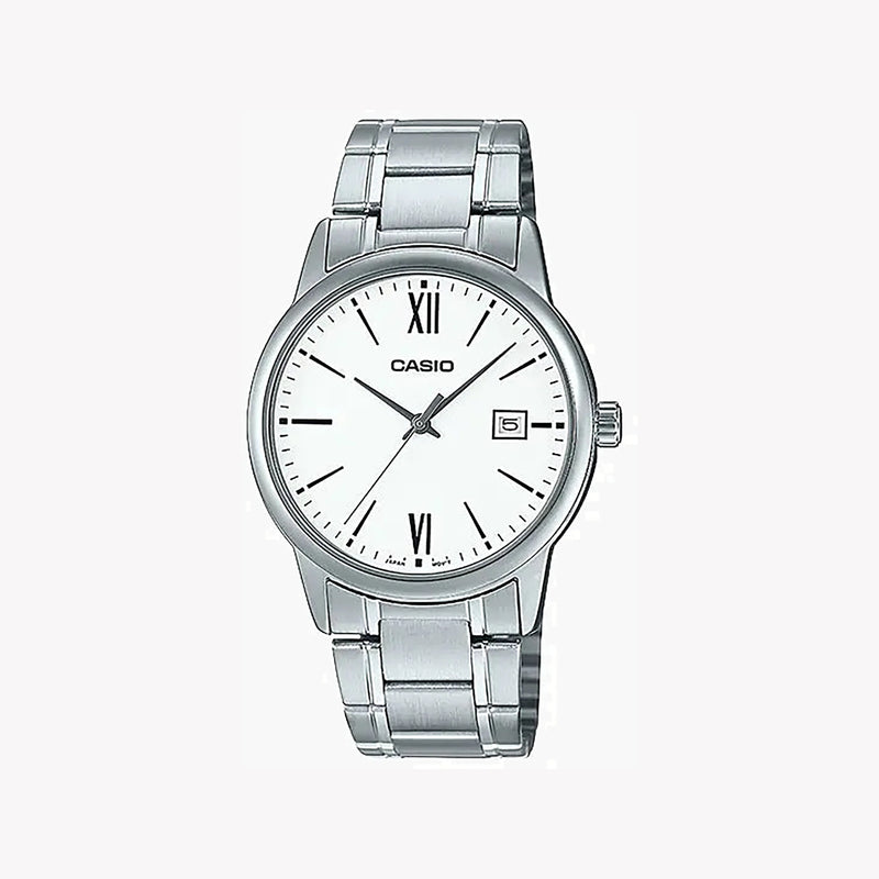 Casio Men's Silver Stainless Steel, White Dial | Mtp-V002d-7b3udf by i-watch