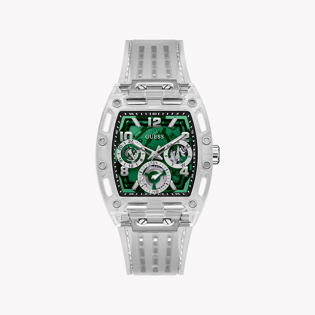 GUESS GW0499G8 BOLD GREEN DIAL - MODERN SILVER TIMEPIECE FOR MEN