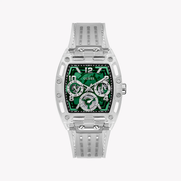 Guess Men's Silver Watch, Green Dial | Gw0499g8 by i-watch