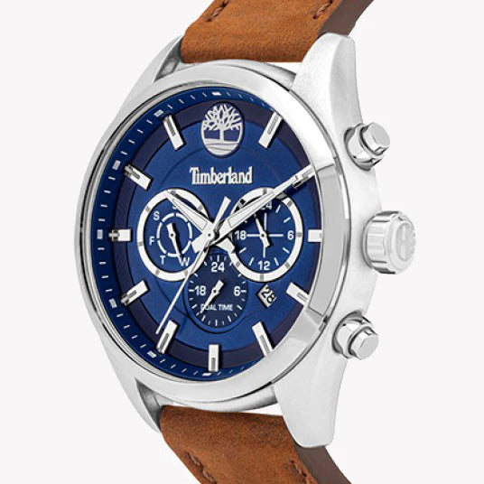 Timberland Men's Brown Leather Watch, Blue Dial | Tbl16062jys03 by i-watch