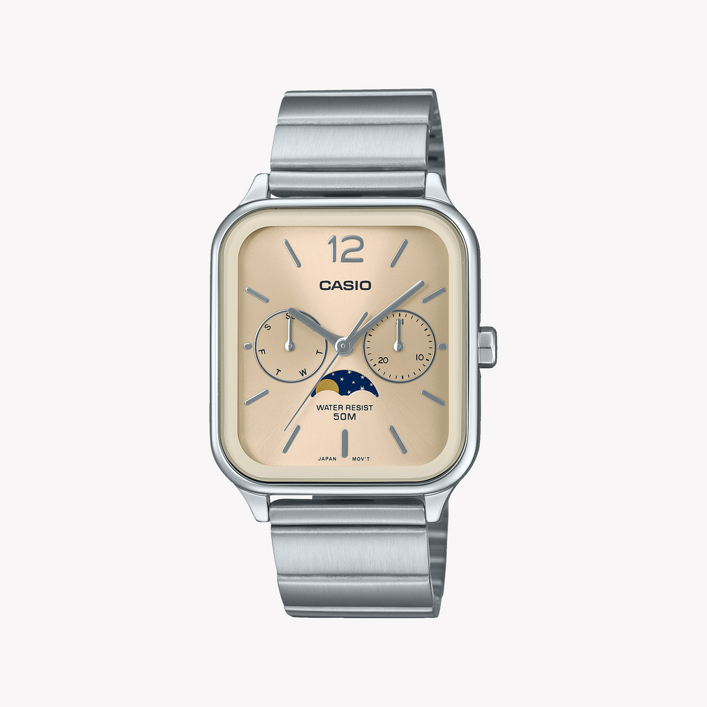 CASIO MTP-M305D-9AVDF ADVENTURE READY—ELEGANT MEN'S WATCH WITH SPORTY SILVER DESIGN