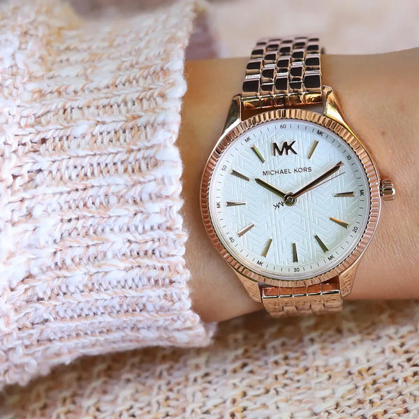 Michael Kors Women's Rose Gold Watch, White Dial | Mk6641 by i-watch