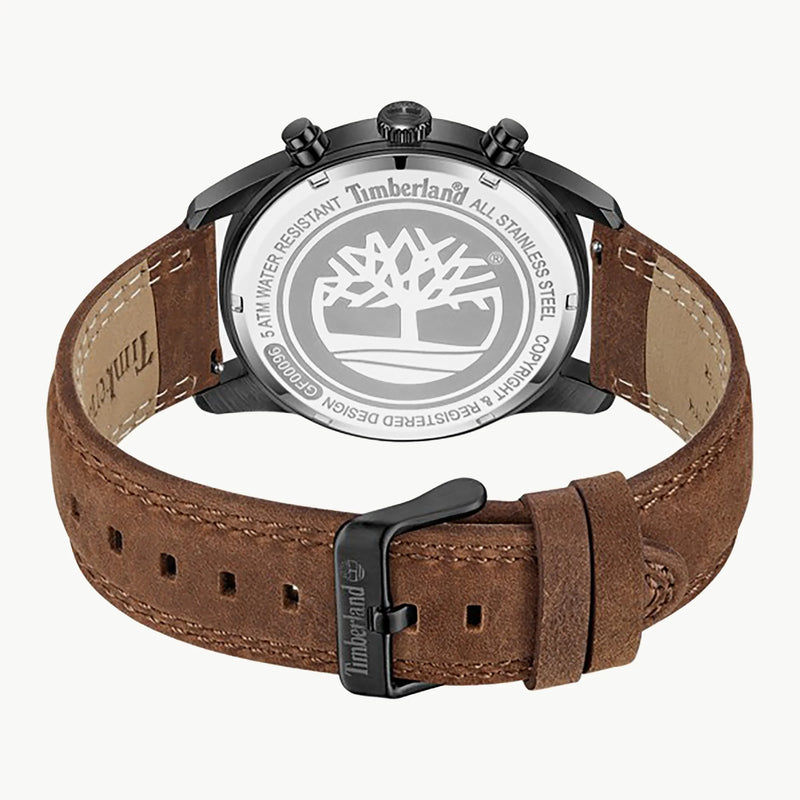 TIMBERLAND TDWGF0009603 BOLD RELIABILITY - MEN'S STYLISH RUGGED WATCH with Black Dial & Brown Leather Band-i-Watch-2