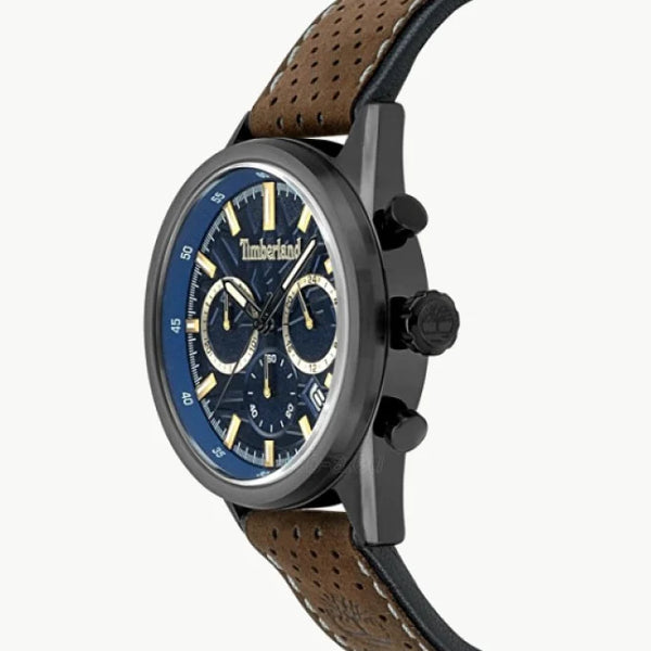Timberland Men's Brown Leather Watch, Blue Dial | Tbl15476jsu03 by i-watch