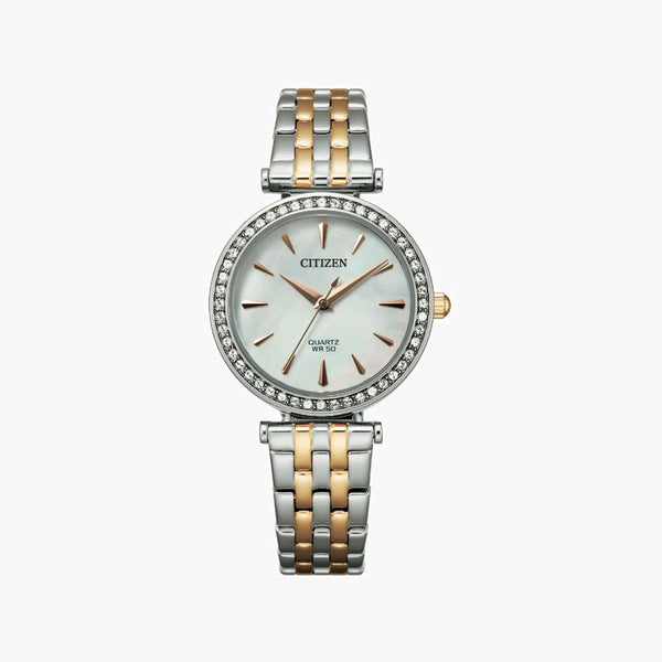 Citizen Women's Silver & Gold Watch, White Dial | Er0216-59d by i-watch