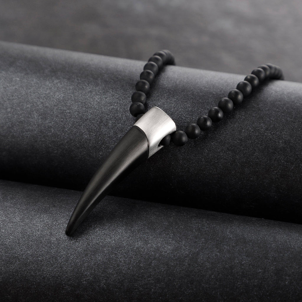 Zink Men's Stainless Steel Necklace - Black | Zjpd024-B