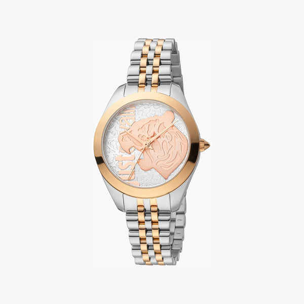 Just Cavalli Women's Two Tone Watch, Silver Dial | Jc1l210m0185 by i-watch