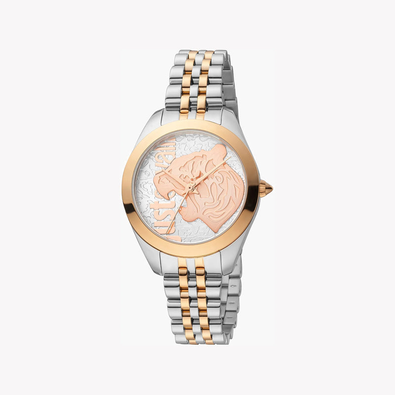 Just Cavalli Women's Two Tone Watch, Silver Dial | Jc1l210m0185 by i-watch