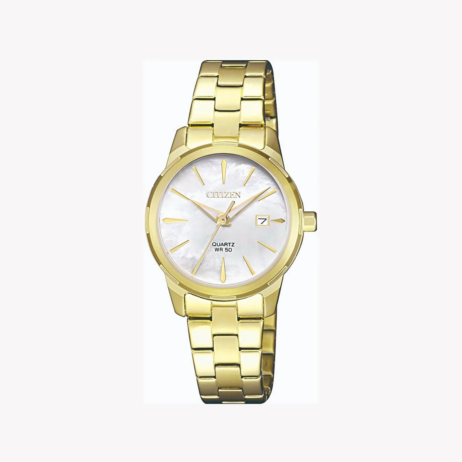 Citizen Eu6072-56d Radiant Elegance - Gold Stainless Steel Women's Watch With White Dial by i-watch