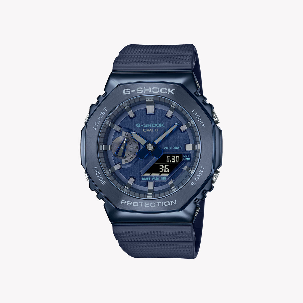 CASIO G-SHOCK GM-2100N-2AER OAK - ADVENTURE-READY BLUE COMMANDER Men's Watch with rugged durability and high-tech features