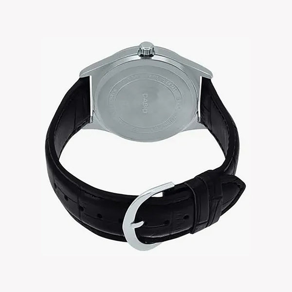 Timeless Elegance Women's Silver Leather Watch, Black Dial | Ltp-V002l-7budf by i-watch