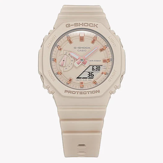 Casio Women's Beige Resin Watch, Carbon Case | Gma-S2100-4aer by i-watch