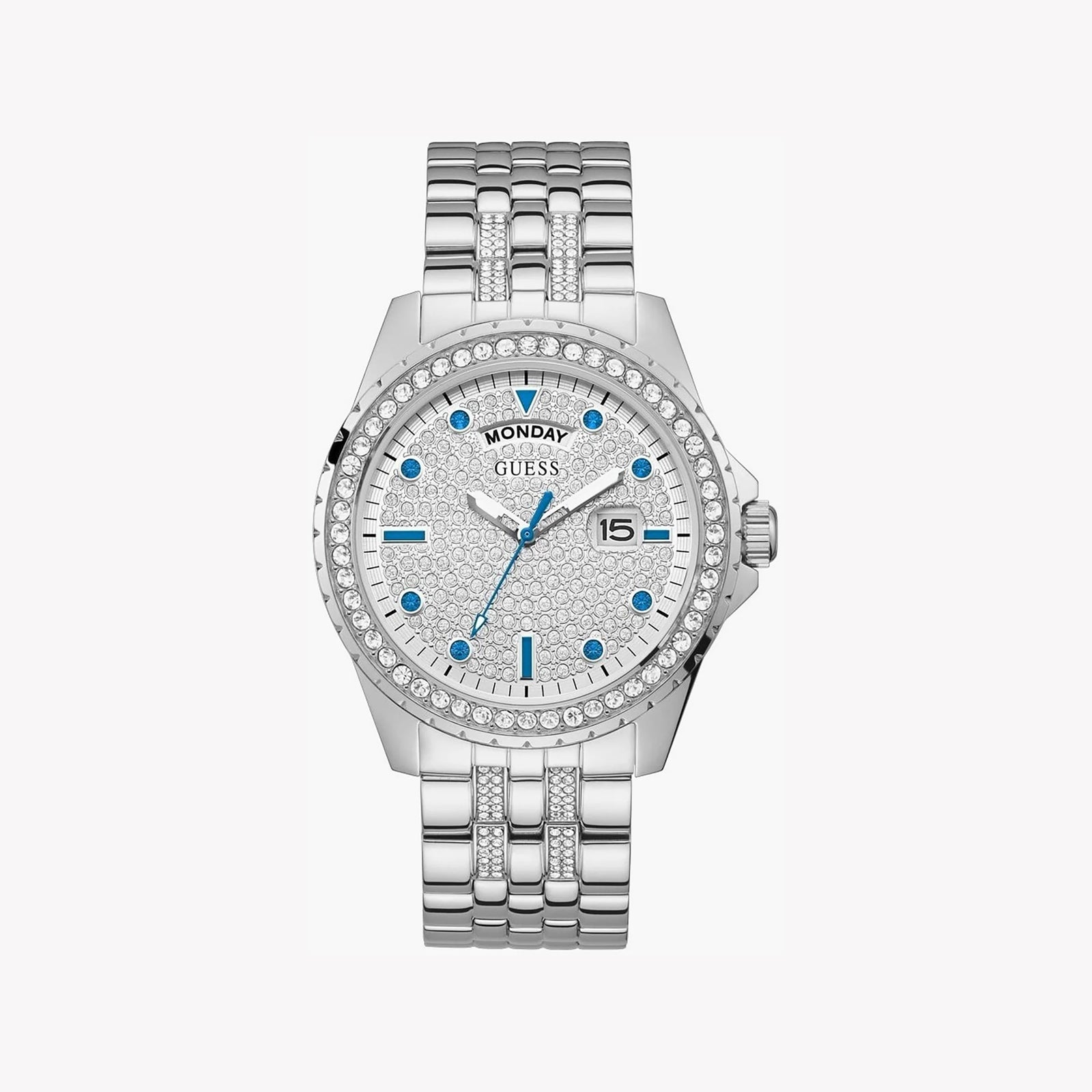 Guess Women's Silver Stainless Steel Watch, Silver Dial | Gw0218g1 by i-watch