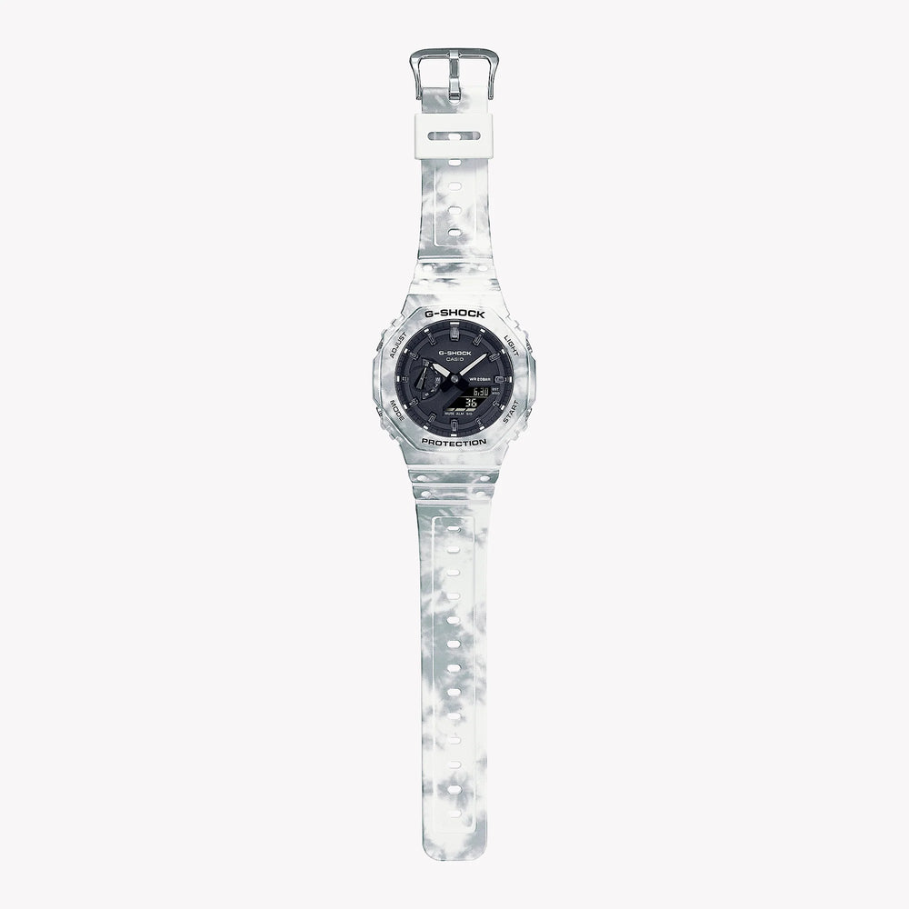 Casio G-Shock Gae-2100gc-7adr - Adventure Awaits Men's Watch With White Resin Band & Digital Dial by i-watch