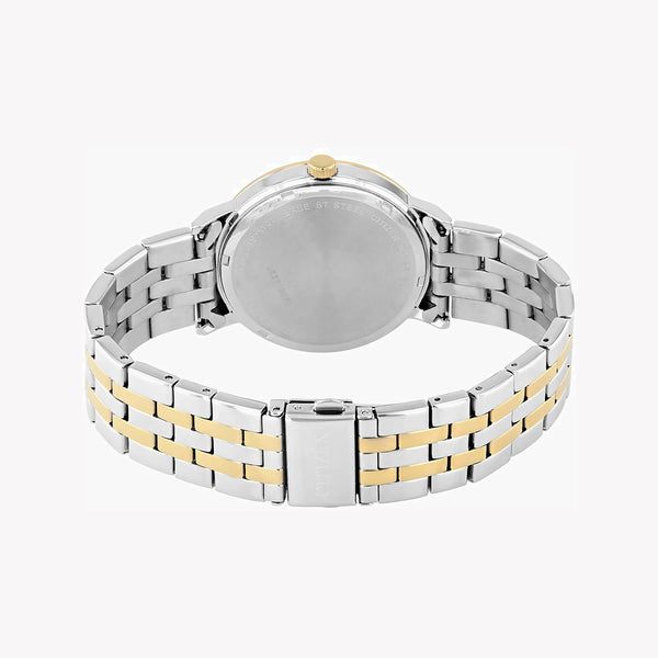 Citizen Men's Silver & Gold Watch, Blue Dial | Be9176-76l by i-watch