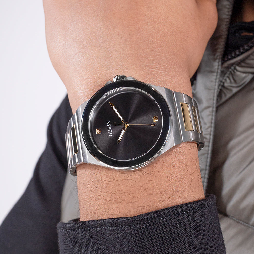 GUESS GW0833G3 BOLD SOPHISTICATION - STUNNING WOMEN'S TIMEPIECE WITH BLACK DIAL & SILVER/GOLD BAND-i-Watch-5